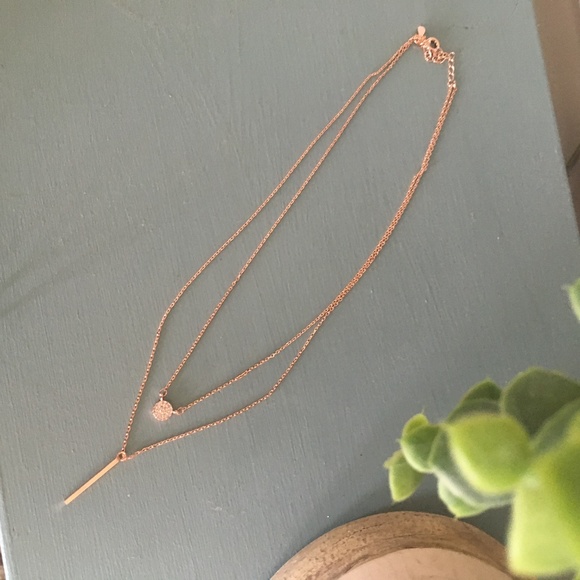 Sterling Silver Rose Gold Layered Pendant Necklace - Picture 6 of 7